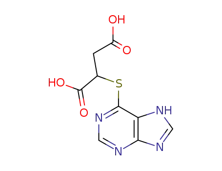 Molecular Structure of 90324-04-2 (2-(5H-purin-6-ylsulfanyl)butanedioic acid)
