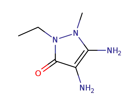 Molecular Structure of 857036-14-7 (3H-Pyrazol-3-one,  4,5-diamino-2-ethyl-1,2-dihydro-1-methyl-)
