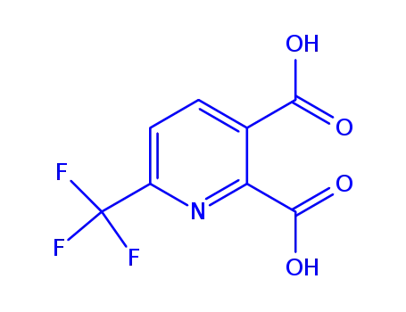 Molecular Structure of 90376-94-6 (6-(trifluoroMethyl)pyridine-2,3-dicarboxylic acid)