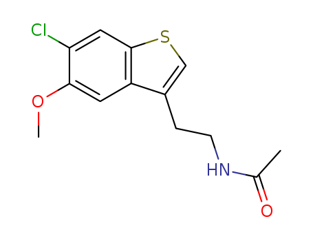 N-[2-(6-chloro-5-methoxy-benzothiophen-3-yl)ethyl]acetamide cas  85741-12-4