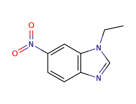 Molecular Structure of 90349-16-9 (Benzimidazole, 1-ethyl-6-nitro- (7CI))