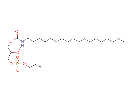 Carbamic acid, octadecyl-,
3-[[(2-bromoethoxy)hydroxyphosphinyl]oxy]-2-methoxypropyl ester