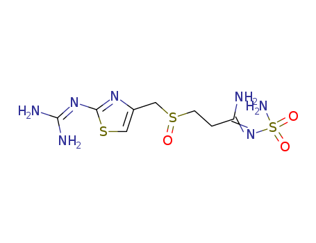 Propanimidamide, 3-[[[2-[(aminoiminomethyl)amino]-4-thiazolyl]methyl]sulfinyl]-N-(aminosulfonyl)-
