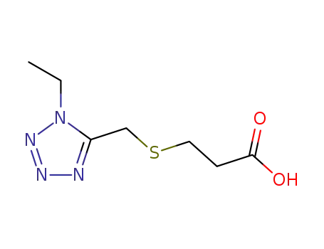 Propanoic acid, 3-[[(1-ethyl-1H-tetrazol-5-yl)methyl]thio]-