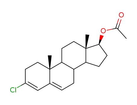 Molecular Structure of 903-28-6 ([(8R,9S,10R,13S,14S,17S)-3-chloro-10,13-dimethyl-2,7,8,9,11,12,14,15,1 6,17-decahydro-1H-cyclopenta[a]phenanthren-17-yl] acetate)