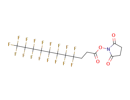 Molecular Structure of 852527-45-8 (N-Succinimidyl 4,4,5,5,6,6,7,7,8,8,9,9,10,10,11,11,11-heptadecafluoroundecanoate)