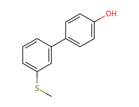 Molecular Structure of 904086-06-2 (3'-(METHYLTHIO)-1,1'-BIPHENYL-4-OL)