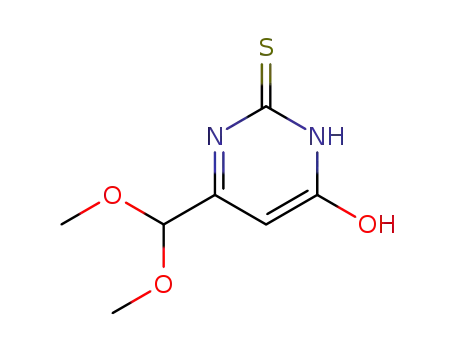 Molecular Structure of 90370-38-0 (6-(DIMETHOXYMETHYL)-2-MERCAPTOPYRIMIDIN-4-OL)