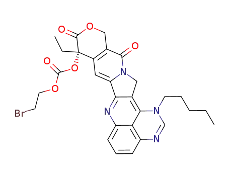 (9S)-9-(2-bromo-ethoxycarbonyloxy)-9-ethyl-1-pentyl-1H,12H-pyrano[3,4:6',7']indolizino[1',2' :6,5]pyrido[4,3;2-de]quinazoline-10,13(9H,15H)-dione