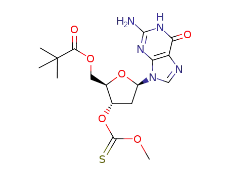Guanosine, 2'-deoxy-, 5'-(2,2-dimethylpropanoate) 3'-(O-methyl
carbonothioate)