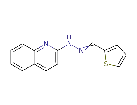 Molecular Structure of 85754-45-6 (2-[(2E)-2-(thiophen-2-ylmethylidene)hydrazinyl]quinoline)