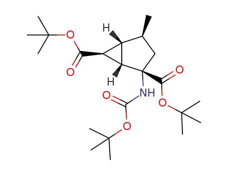 di-tert-butyl (1S,2S,4S,5R,6S)-2-tert-butoxycarbonylamino-4-methyl-bicyclo[3.1.0]hexane-2,6-dicarboxylate