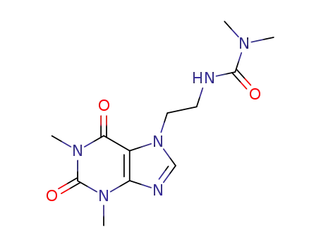 Molecular Structure of 85460-97-5 (N'-[2-(1,3-dimethyl-2,6-dioxo-1,2,3,6-tetrahydro-7H-purin-7-yl)ethyl]-N,N-dimethylurea)