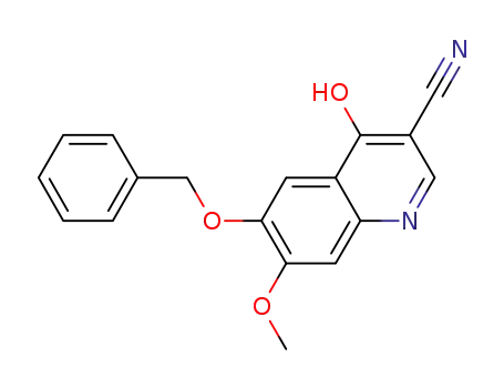 Molecular Structure of 855792-24-4 (6-benzyloxy-4-hydroxy-7-methoxy-quinoline-3-carbonitrile)