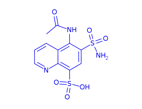 8-Quinolinesulfonic  acid,  5-acetamido-6-sulfamyl-  (4CI)