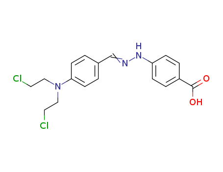 Benzoic acid,4-[2-[[4-[bis(2-chloroethyl)amino]phenyl]methylene]hydrazinyl]- cas  856-27-9