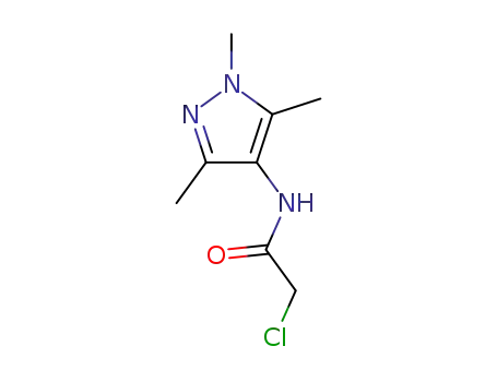 Molecular Structure of 90153-58-5 (2-chloro-N-(1,3,5-trimethyl-1H-pyrazol-4-yl)acetamide)