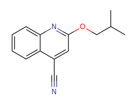 Molecular Structure of 855165-23-0 (Cinchoninonitrile,  2-isobutoxy-  (4CI))