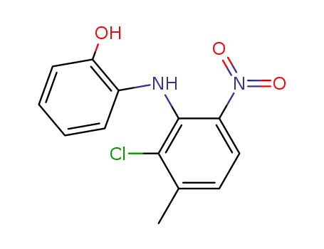 Molecular Structure of 858854-70-3 (2-((2-Chloro-3-Methyl-6-nitrophenyl)aMino)phenol)
