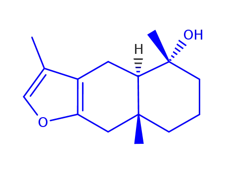 Molecular Structure of 90332-93-7 ((4aR)-4,4aα,5,6,7,8,8a,9-Octahydro-3,5,8aβ-trimethylnaphtho[2,3-b]furan-5α-ol)