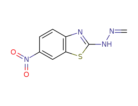 Molecular Structure of 90220-89-6 (Formaldehyde, (6-nitro-2-benzothiazolyl)hydrazone (7CI))