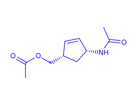 (-)-(1S,4R) acetic acid 4-acetylamido-cyclopent-2-enyl-methyl ester