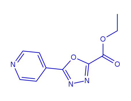 Molecular Structure of 865610-89-5 (Ethyl 5-(pyridin-4-yl)-1,3,4-oxadiazole-2-carboxylate)