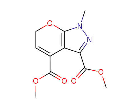 Molecular Structure of 85975-63-9 (dimethyl 1-methyl-1,6-dihydropyrano[2,3-c]pyrazole-3,4-dicarboxylate)