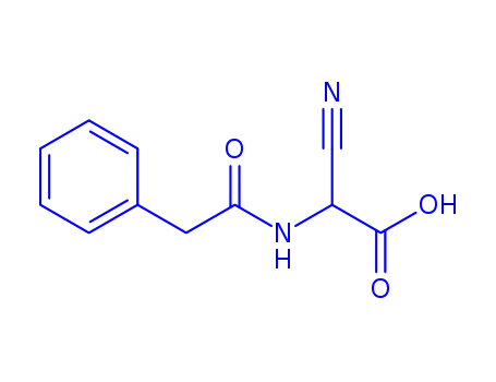 Acetic  acid,  cyano[(phenylacetyl)amino]-  (9CI)