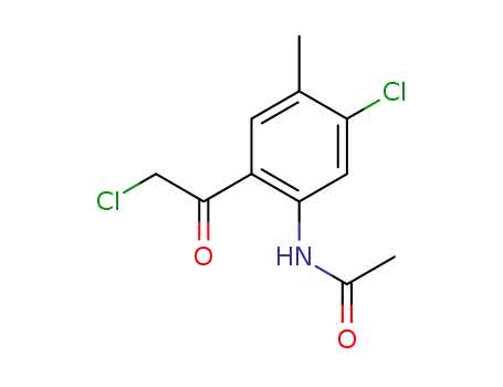 Molecular Structure of 861611-40-7 (p-Acetotoluide,  5-chloro-2-(chloroacetyl)-  (1CI))