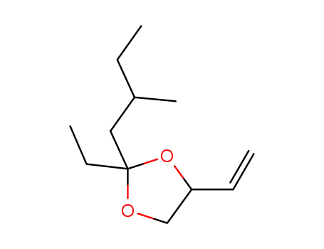 Molecular Structure of 1411949-33-1 (2-ethyl-2-(2-methylbutyl)-4-vinyl-[1,3]dioxolane)