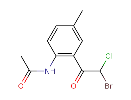 Molecular Structure of 861611-48-5 (p-Acetotoluide,  2-(bromochloroacetyl)-  (1CI))