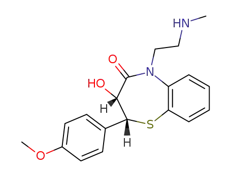 Molecular Structure of 81353-09-5 (O-Desacetyl-N-desmethyl Diltiazem)