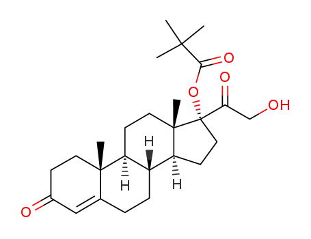 2,2-Dimethyl-propionic acid (8R,9S,10R,13S,14S,17R)-17-(2-hydroxy-acetyl)-10,13-dimethyl-3-oxo-2,3,6,7,8,9,10,11,12,13,14,15,16,17-tetradecahydro-1H-cyclopenta[a]phenanthren-17-yl ester