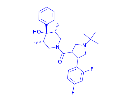 Methanone, [(3S,4R)-4-(2,4-difluorophenyl)-1-(1,1-dimethylethyl)-3-pyrrolidinyl][(3R,5S)-4-hydroxy-3,5-dimethyl-4-phenyl-1-piperidinyl]-