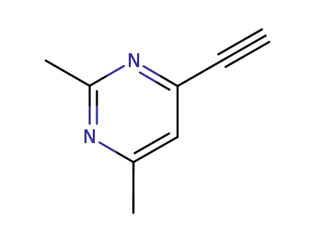 Molecular Structure of 86521-00-8 (Pyrimidine, 4-ethynyl-2,6-dimethyl- (9CI))