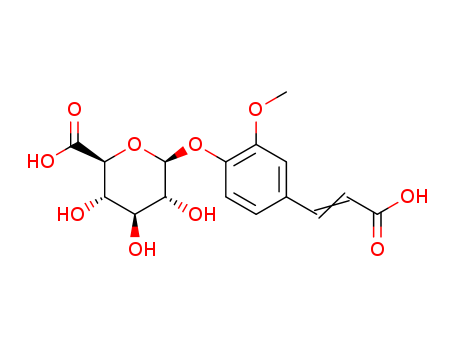 (2S,3S,4S,5R,6S)-6-[4-[(E)-2-carboxyethenyl]-2-methoxy-phenoxy]-3,4,5-trihydroxy-oxane-2-carboxylic acid