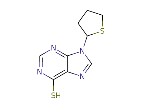 Molecular Structure of 90674-21-8 (9-(tetrahydrothiophen-2-yl)-3,9-dihydro-6H-purine-6-thione)
