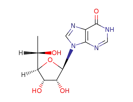 Molecular Structure of 86527-20-0 (9-(6'-deoxytalofuranosyl)hypoxanthine)