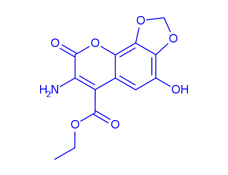 ethyl 7-amino-4-hydroxy-8-oxo-8H-[1,3]dioxolo[4,5-h]chromene-6-carboxylate