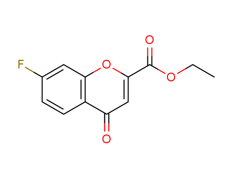 4H-1-Benzopyran-2-carboxylic acid, 7-fluoro-4-oxo-, ethyl ester