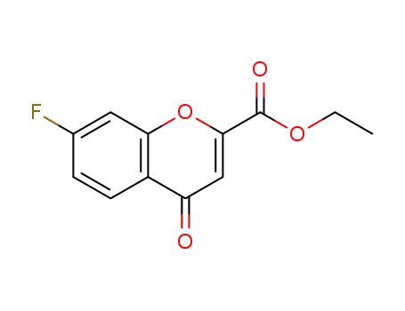 Molecular Structure of 865449-53-2 (7-Fluoro-4-oxo-4H-chromene-2-carboxylicacidethylester)
