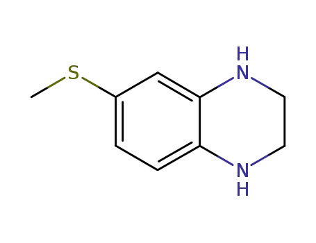 Molecular Structure of 90562-69-9 (Quinoxaline, 1,2,3,4-tetrahydro-6-(methylthio)- (7CI))