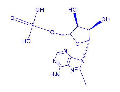 Molecular Structure of 68045-12-5 (5'-Adenylic acid, 8-methyl-)