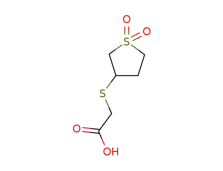 Molecular Structure of 86453-15-8 ([(1,1-DIOXIDOTETRAHYDROTHIEN-3-YL)THIO]ACETIC ACID)