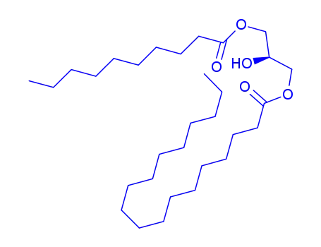Molecular Structure of 1083335-48-1 (3-O-decanoyl-1-O-octadecanoyl-sn-glycerol)