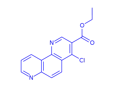 Molecular Structure of 86443-12-1 (ethyl 4-chloro-1,7-phenanthroline-3-carboxylate)