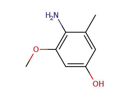 Molecular Structure of 861576-58-1 (m-Cresol,  4-amino-5-methoxy-  (1CI))