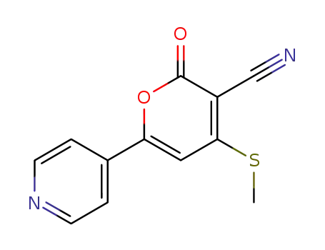 2H-Pyran-3-carbonitrile, 4-(methylthio)-2-oxo-6-(4-pyridinyl)-