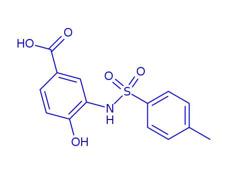 Molecular Structure of 861782-65-2 (4-Hydroxy-3-p-tolylsulfonamidobenzoic acid)